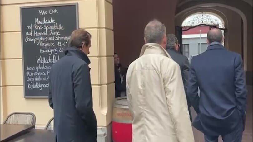Lipsia-Juve, dirigenza bianconera al pranzo ufficiale Uefa