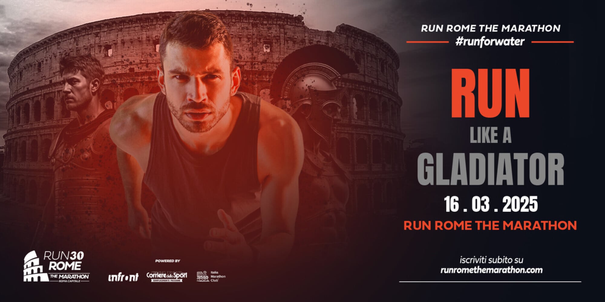 Run Rome The Marathon 16 marzo 2025, i maratoneti sono GLADIATORI MODERNI