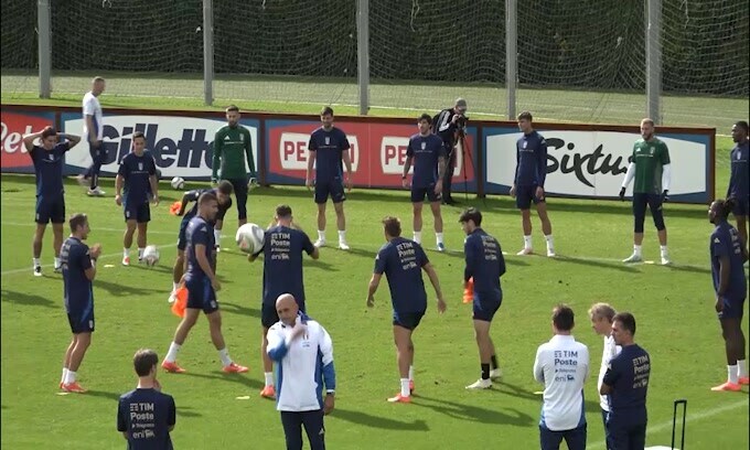 Allenamento Italia, la partitella della Nazionale