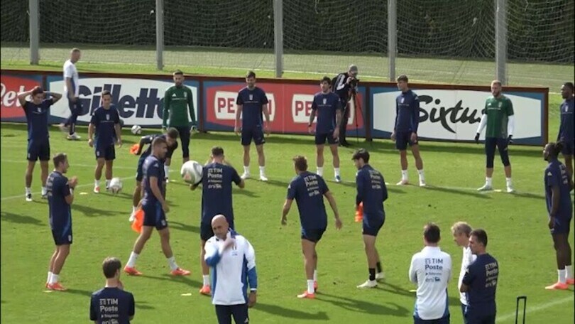 Allenamento Italia, la partitella della Nazionale