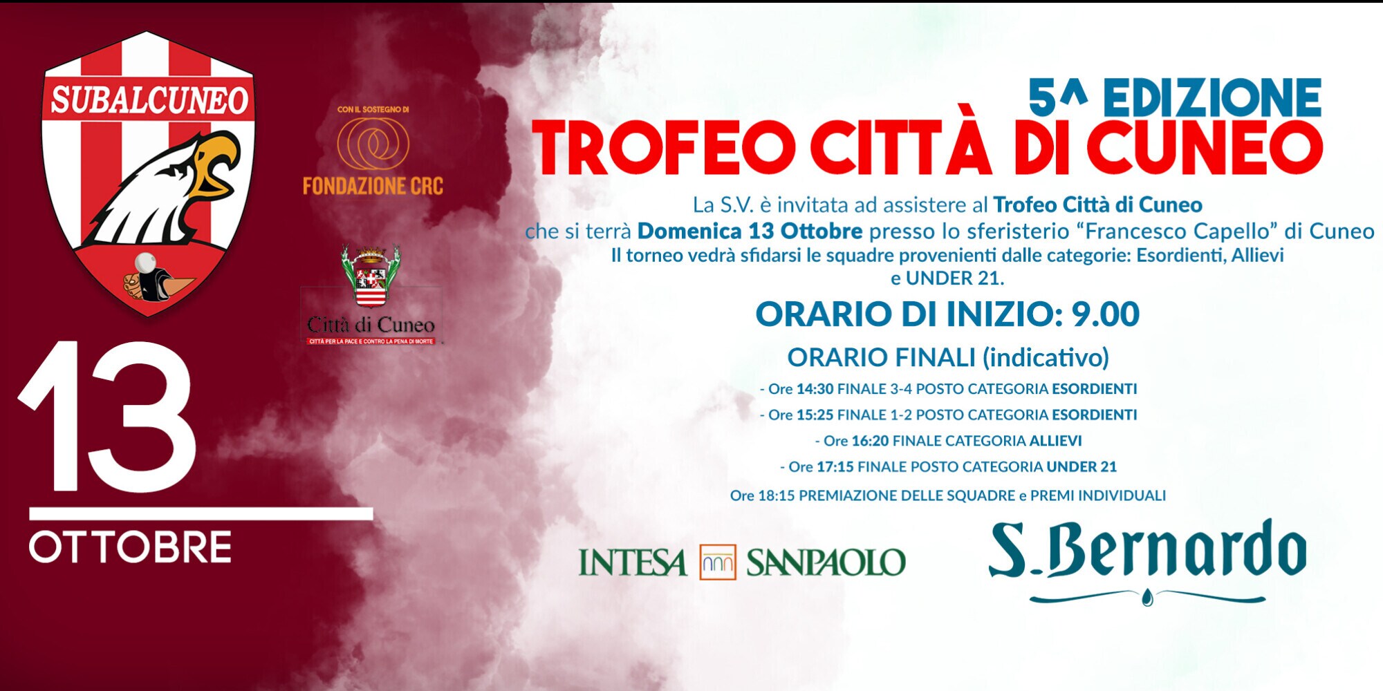Acqua S.Bernardo Subalcuneo - 5ª Trofeo Città di Cuneo