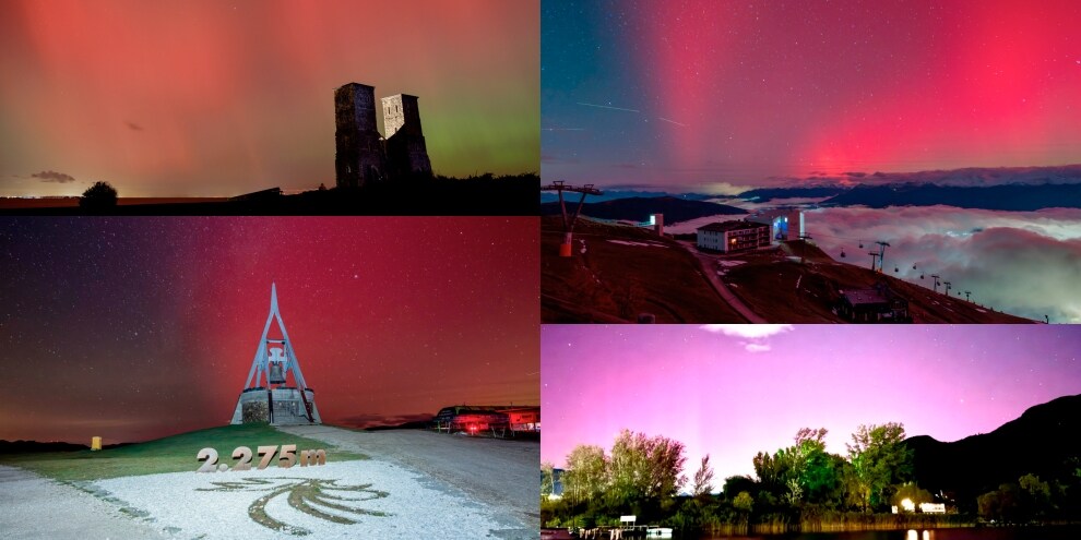 Lo spettacolo dell'aurora boreale illumina i cieli d'Italia e d'Europa