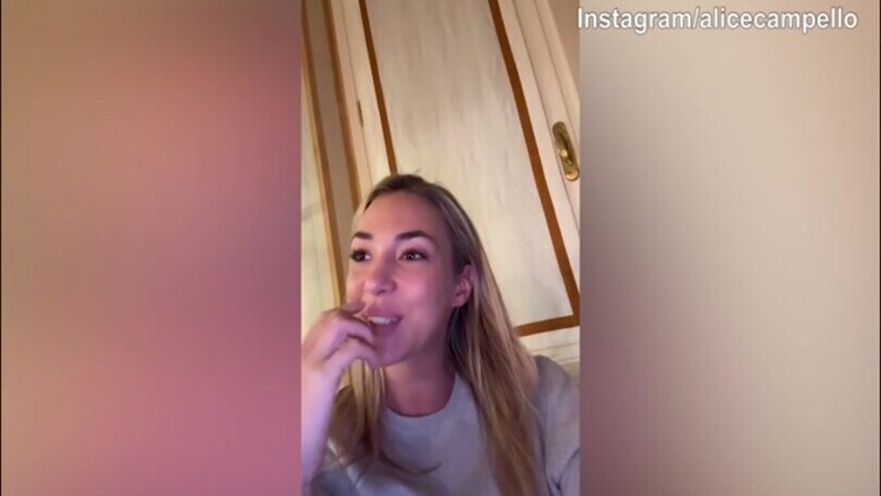 Alice Campello emozionata dal complimento del figlio