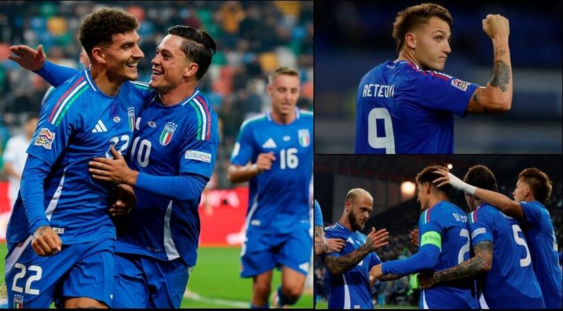 Retegui, doppietta Di Lorenzo e l'asse Inter: poker Italia contro Israele