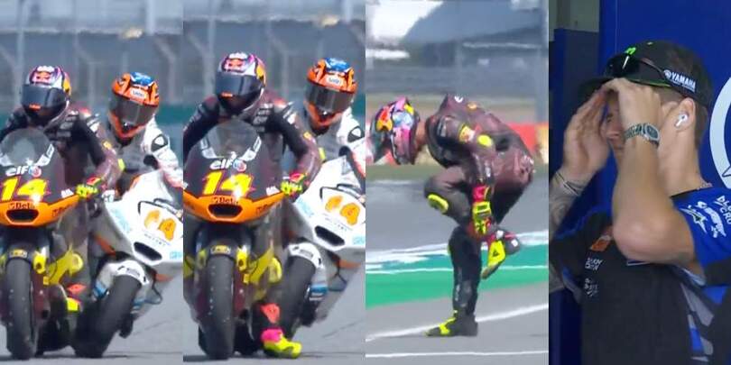 Follia in Moto2, Van den Goorbergh centra Arbolino: Quartararo si dispera