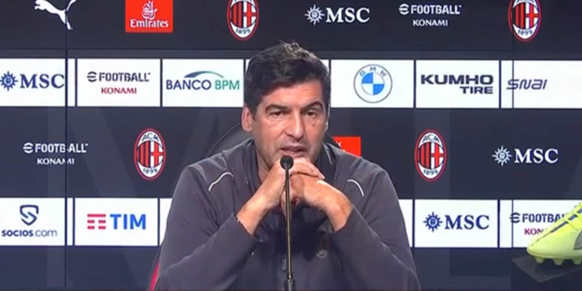 Milan, rabbia Fonseca: "Penalizzati dal rinvio, ma lottiamo per lo Scudetto"