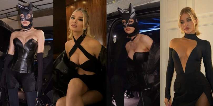 Sofia o Cat Woman? Il sexy Halloween di lady Jovic conquista anche...Batman