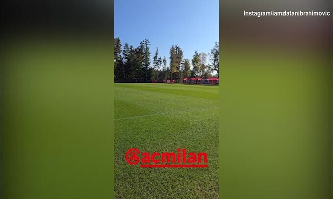 Ibra osserva il Milan, la storia sui social