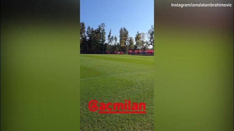 Ibra osserva il Milan, la storia sui social
