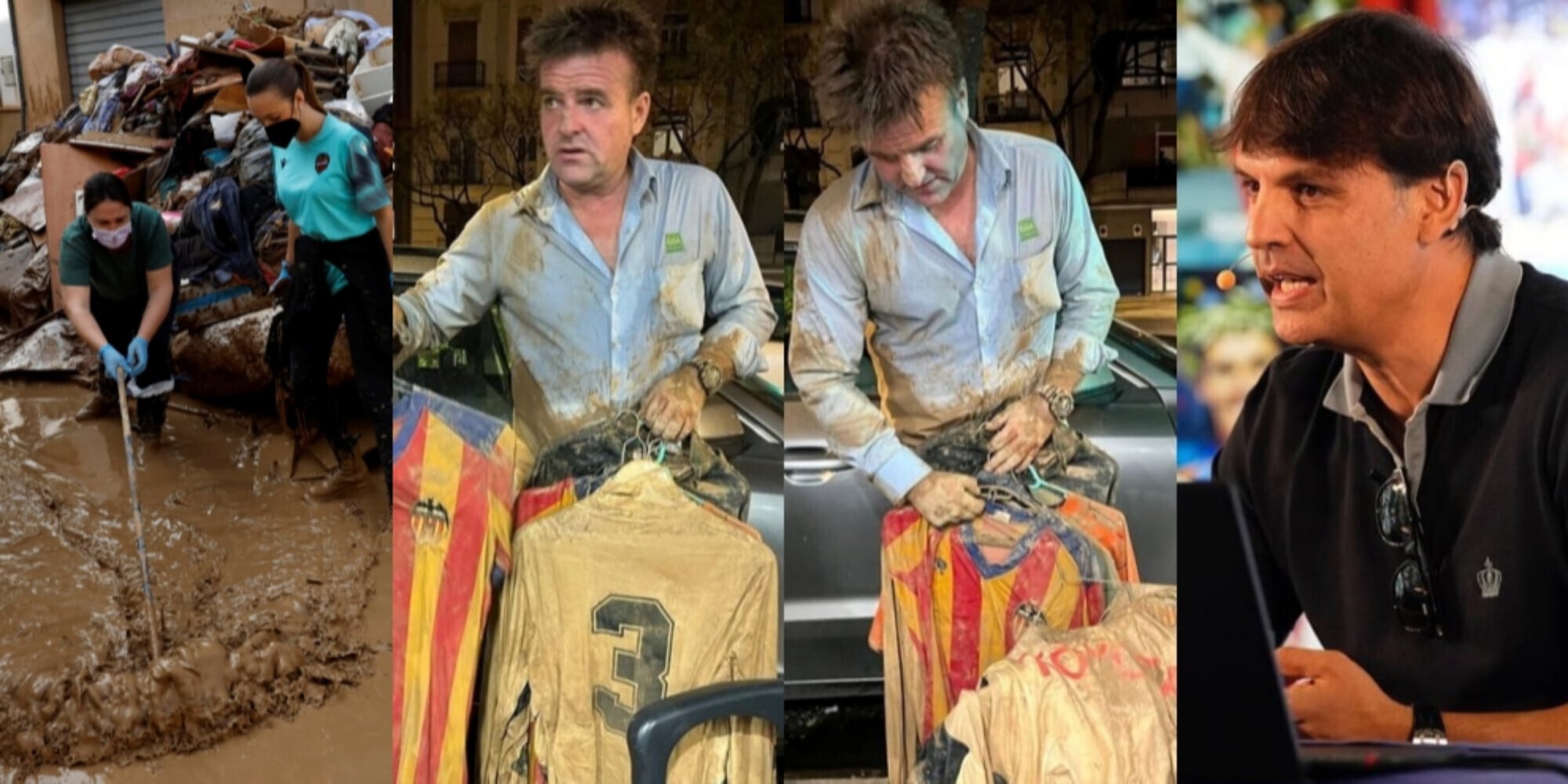 Alluvione Spagna, quelle maglie del Valencia salvate dal fango e il dolore di Morientes