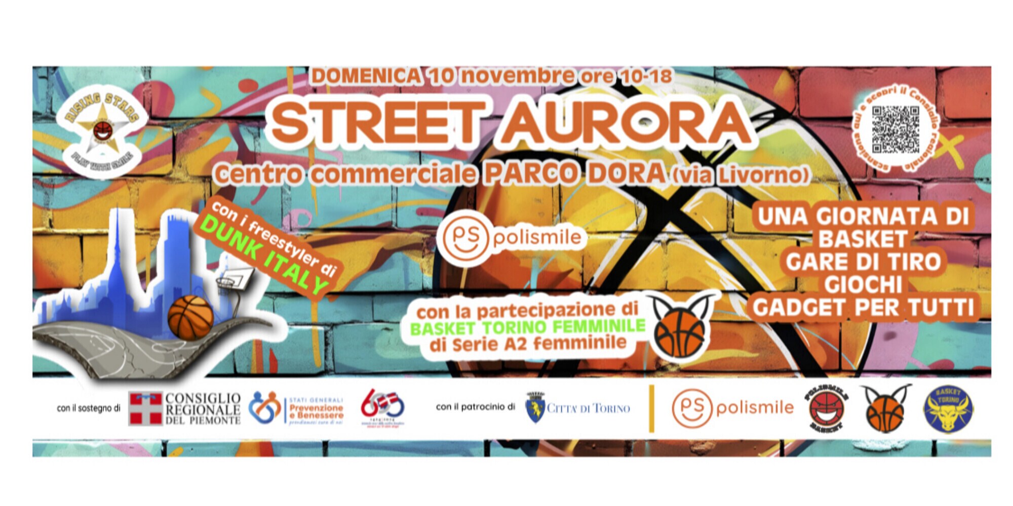 Street Aurora, l’evento organizzato dalla Polismile per promuovere il basket femminile a Torino
