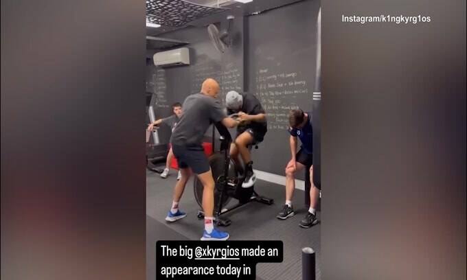 Tennis, Kyrgios scatenato in palestra