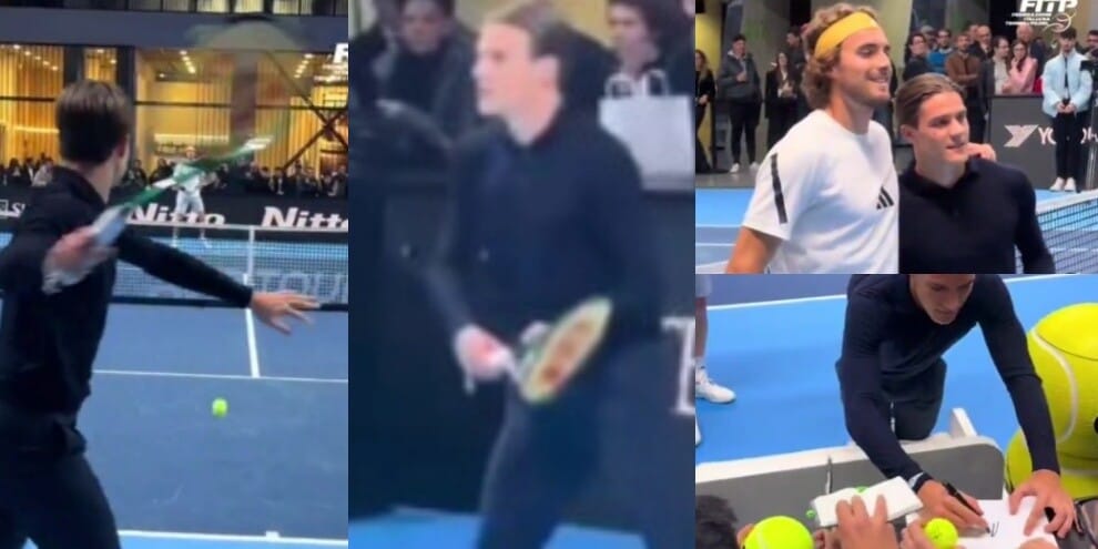 Fagioli, dal calcio al tennis: in campo con Tsitsipas alle Nitto ATP Finals