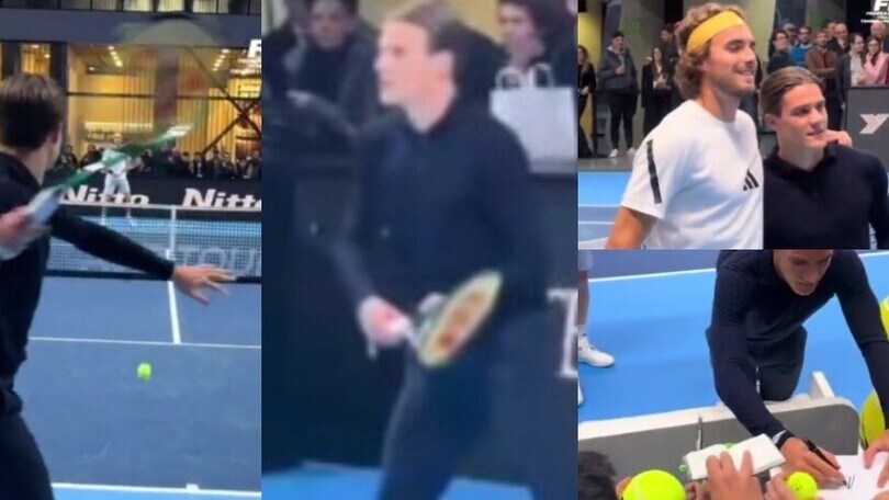 Fagioli, dal calcio al tennis: in campo con Tsitsipas alle Nitto ATP Finals