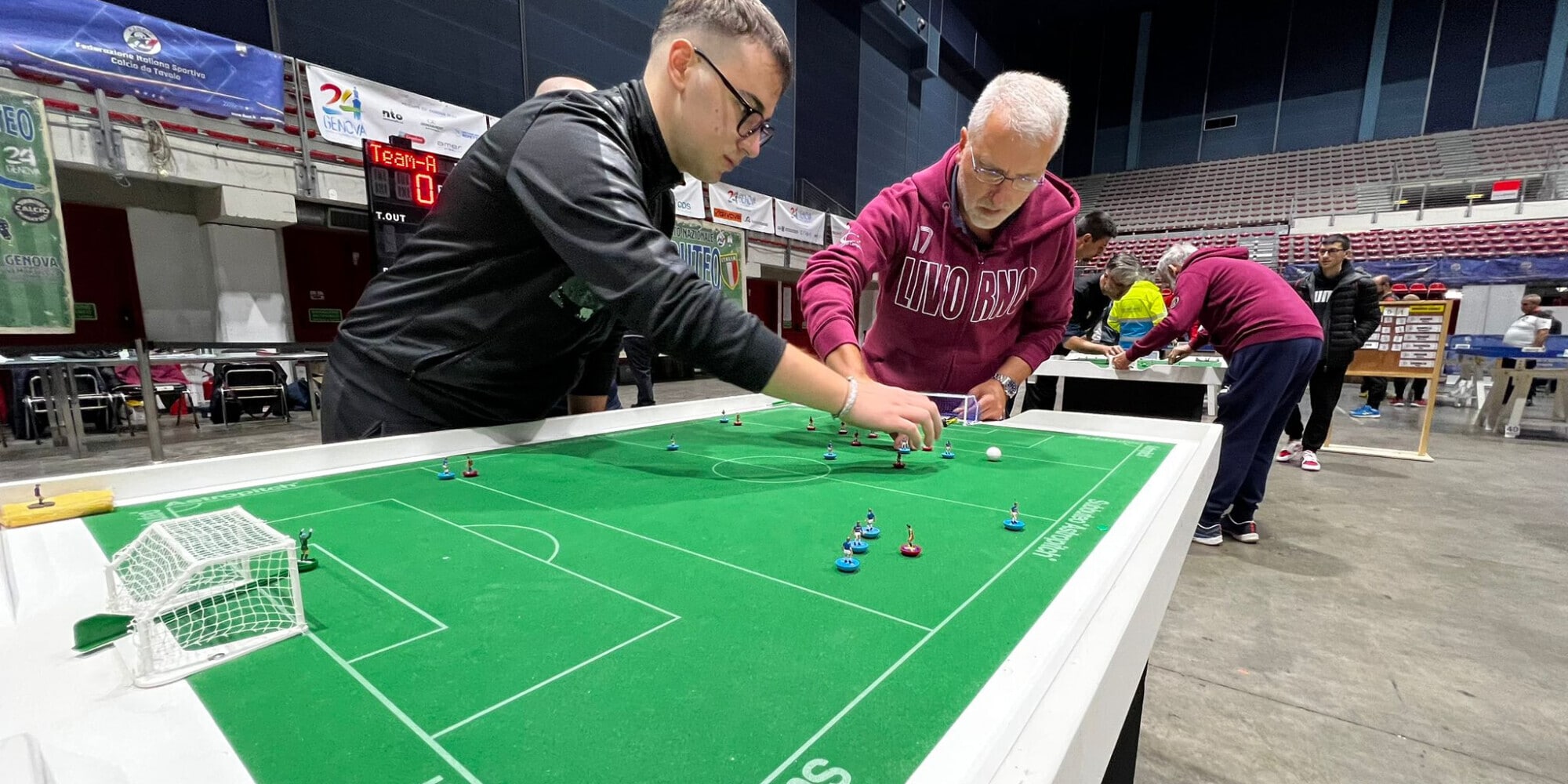 Genova capitale del Subbuteo, festa per il team di Reggio Emilia