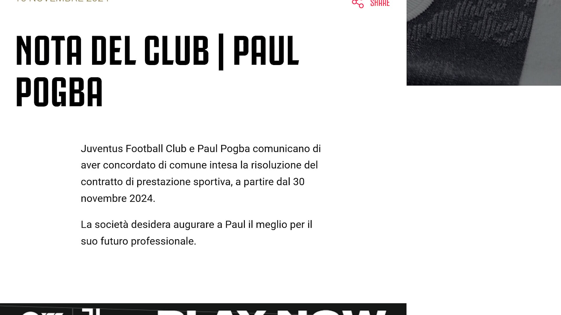 Pogba-Juve ufficiale, è finita