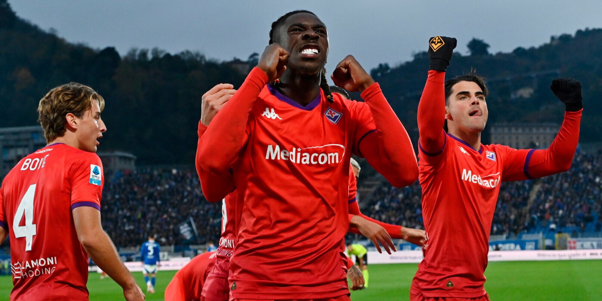 Kean trascinatore, la Fiorentina vola: Como ko, Inter e Atalanta agganciate