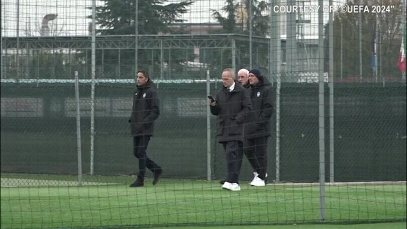 Atalanta, Percassi e Gasperini osservano l'allenamento