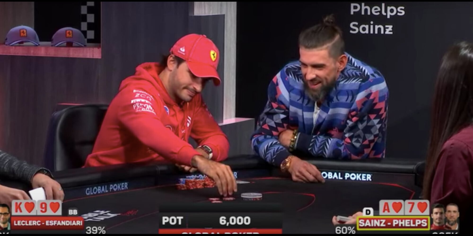 Sainz e Leclerc al tavolo da poker: che sfida in Heads-Up
