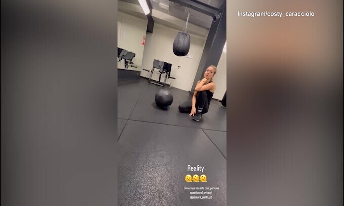 Costanza Caracciolo, che fatica! L'allenamento è pesantissimo