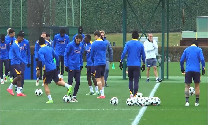 Inter, allenamento prima della sfida al Bayer