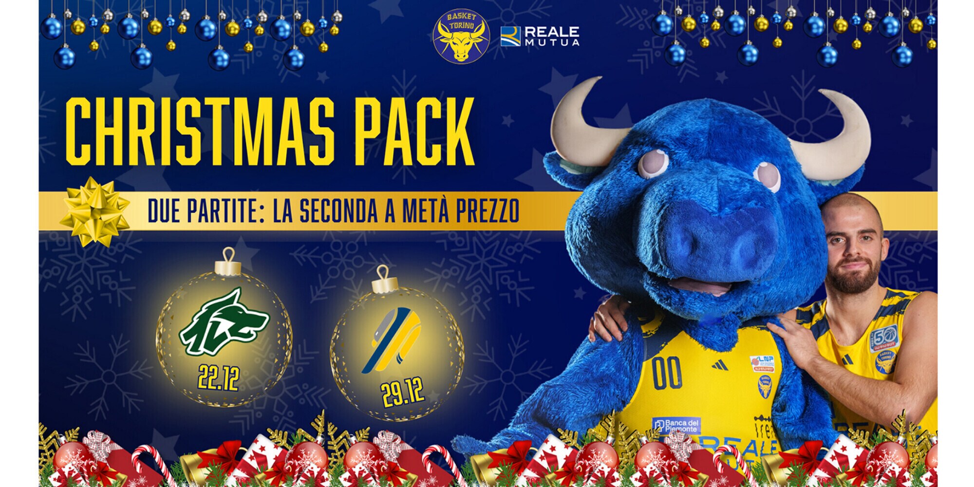 Basket Torino presenta il "Christmas Pack", il miniabbonamento disponibile ora