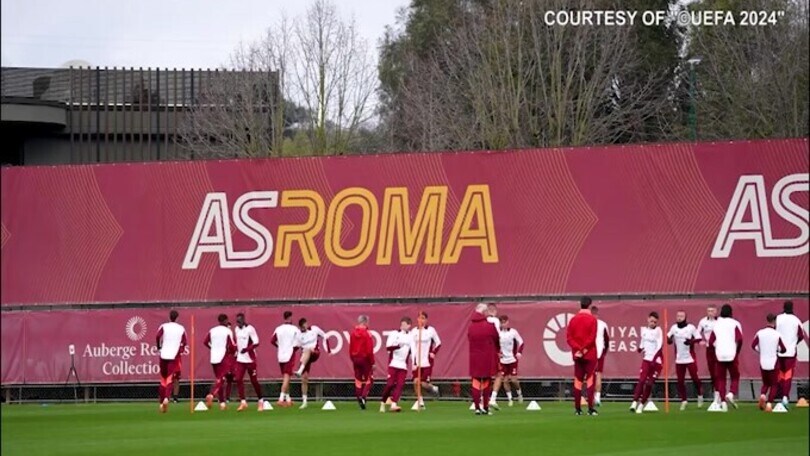 A Trigoria si allena la Roma: domani c'è il Braga