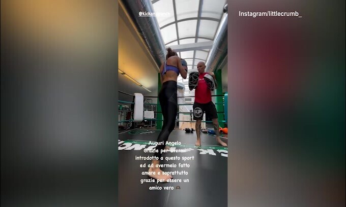 Elisabetta Canalis, augurio speciale al suo allenatore