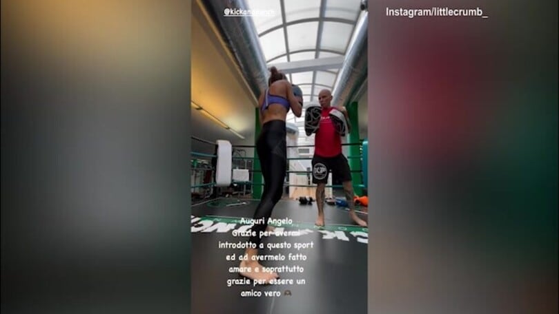 Elisabetta Canalis, augurio speciale al suo allenatore