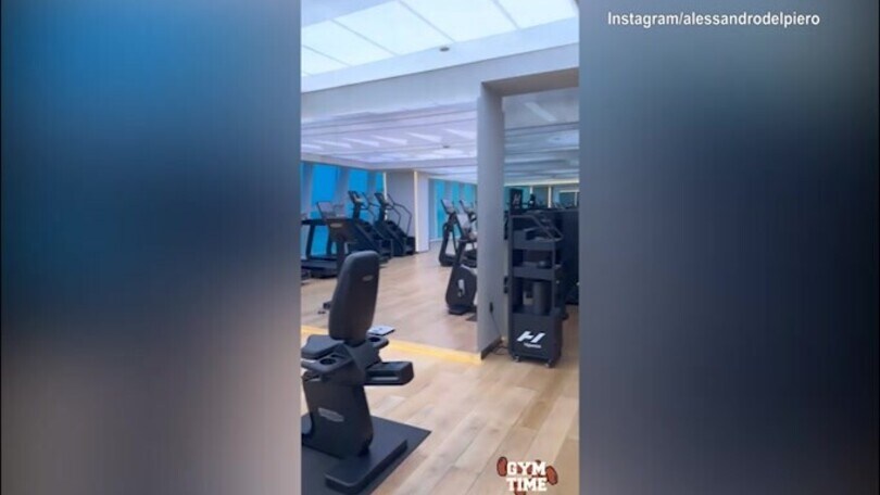 Del Piero, il panorama dalla palestra è uno spettacolo