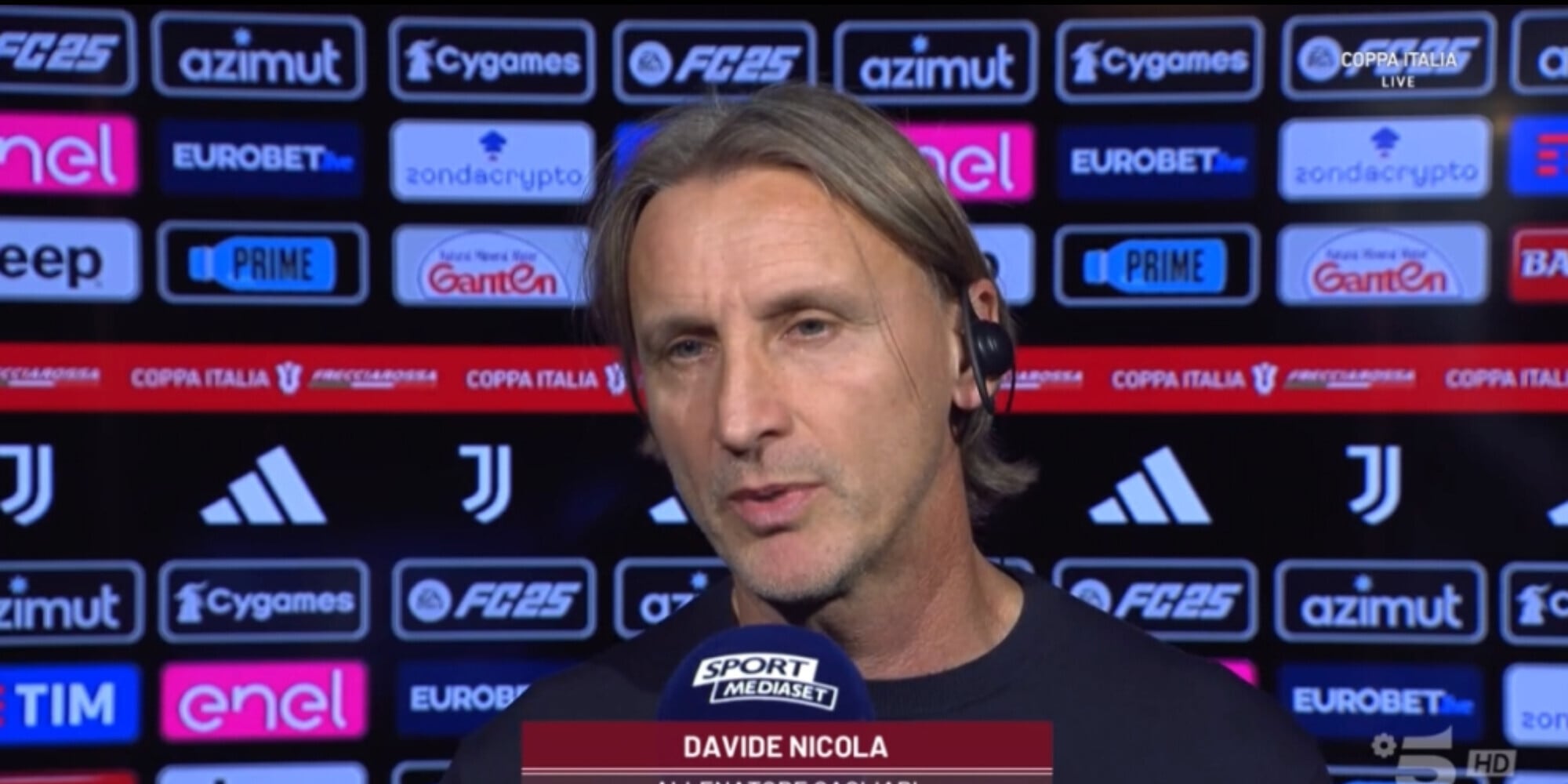 Nicola: "Potevamo passare in vantaggio, fino al 2-0 Juve Cagliari in partita"