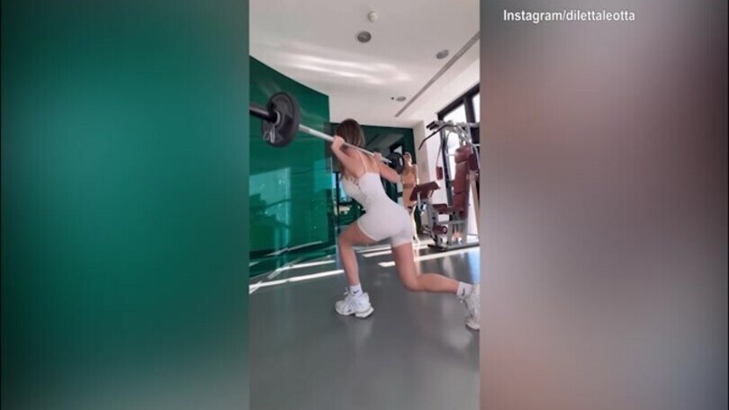 Diletta Leotta, vigilia con allenamento sexy