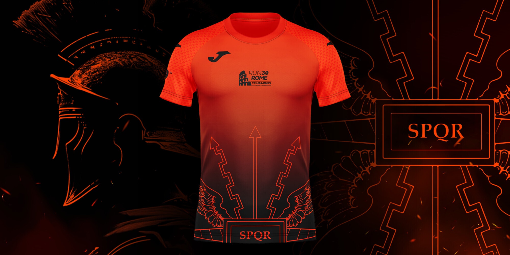 Joma la t-shirt ufficiale in omaggio pacco gara della Maratona di Roma