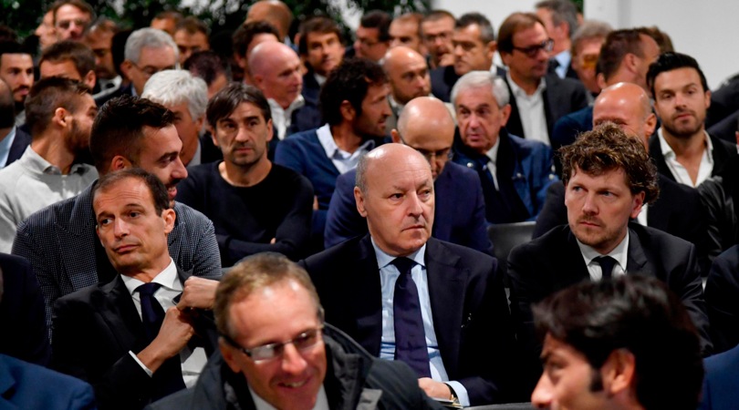 Juventus, Allegri, Marotta e Marchisio all'incontro con gli arbitri