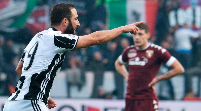 Torino-Juventus 1-3, la sfida dei "9" la vince il Pipita