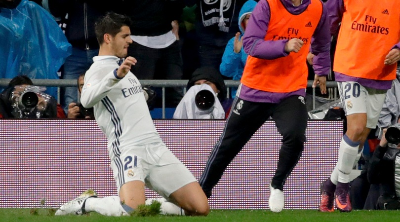 Liga: Real Madrid-Bilbao 2-1, le immagini del gol di Morata