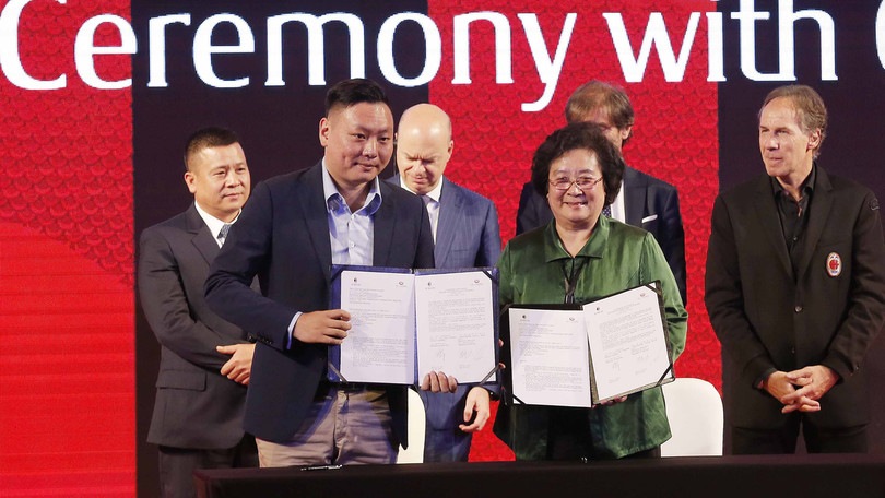 La presentazione del Milan in Cina è top