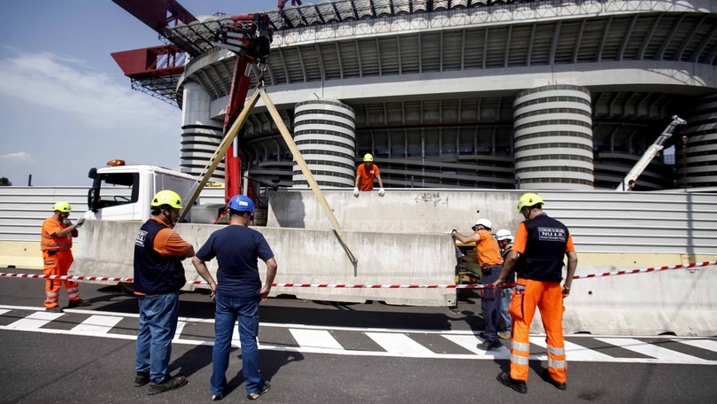 San Siro, protezioni installate: ecco le barriere antiattentati