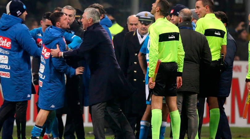 Koulibaly e Insigne espulsi, il Napoli protesta con Mazzoleni