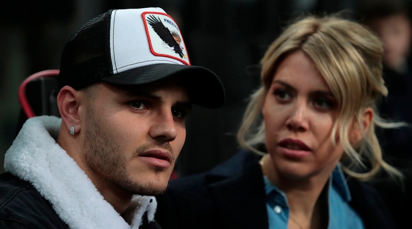 Europa League, Icardi e Wanda Nara a San Siro per Inter-Rapid Vienna