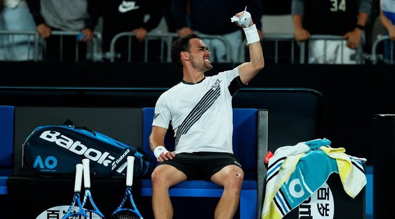 Australian Open: Fognini ko dopo la lite con l'arbitro
