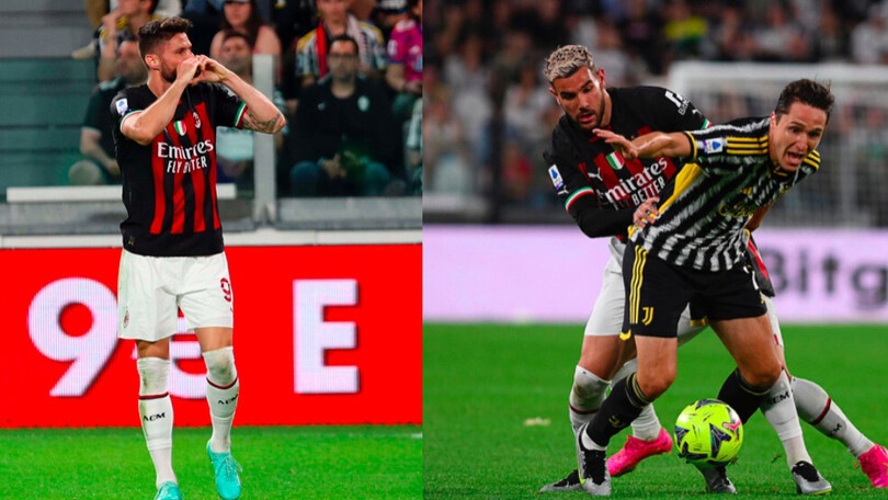 Giroud trascina il Milan, Juventus ko nell'ultima in casa