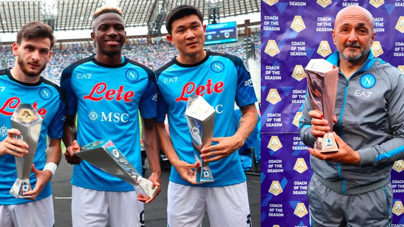 Napoli, premiati Spalletti e i tre tenori prima della Sampdoria