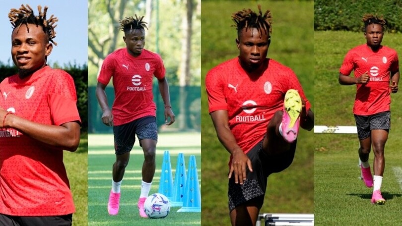 Chukwueze, primo allenamento con il Milan: le immagini