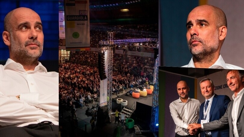 Guardiola all'evento “Dialoghi sul Talento”: 3500 studenti a lezione da Pep