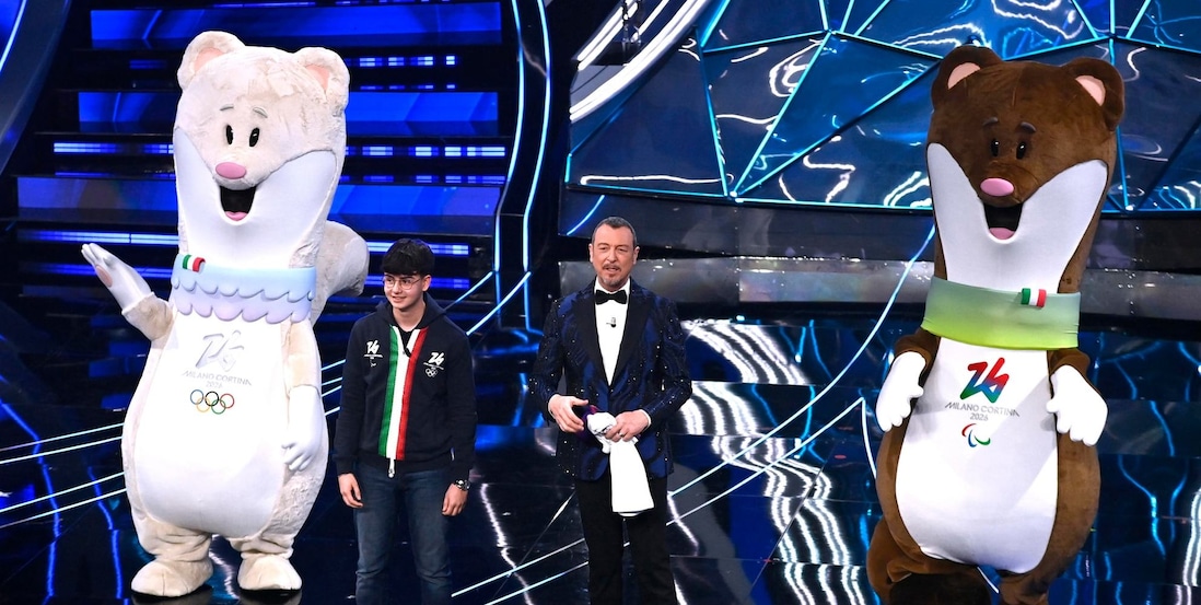 Tina e Milo, le mascotte di Milano Cortina 2026 a Sanremo
