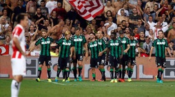 Europa League: il Sassuolo strapazza 3-0 la Stella Rossa, le immagini