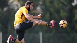La Juventus in campo in vista del Milan