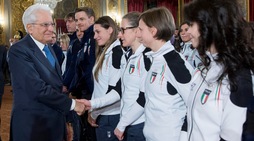 Pyeongchang 2018, Mattarella consegna la Bandiera agli azzurri