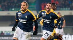 Verona-Juventus, la legge dell'ex: Caceres segna ed esulta